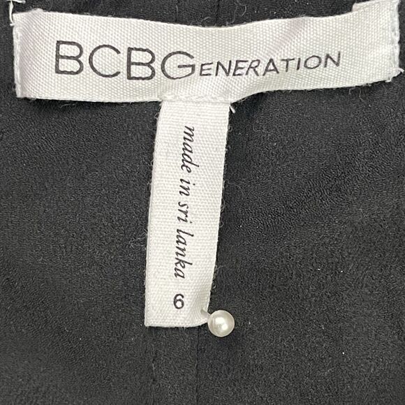 BCBG Mini Dress Womens Size 6 Strapless Metallic Faux Leather Lace Peplum NEW - Picture 2 of 14